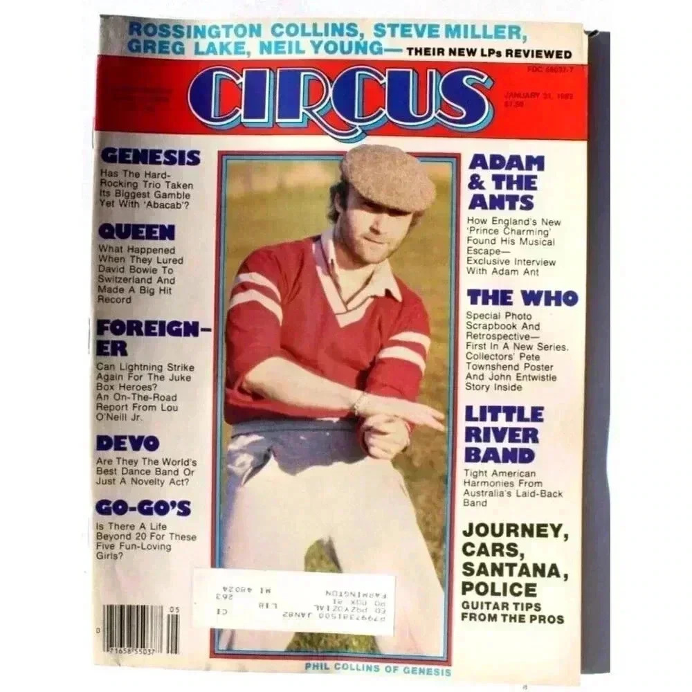 Vtg January 31, 1982 Music Circus Magazine (Devo GENESIS Queen THE WHO)